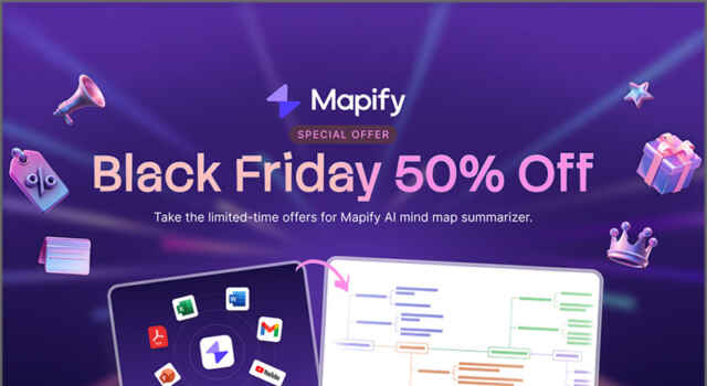 Software: Black Friday 2025 Special Offer: 50% OFF Mapify AI Mind Map Summarizer – Start for Free Now