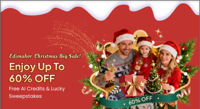 Software: Edimakor’s Christmas Celebration Big Sale 2025: Buy One, Get One Free!